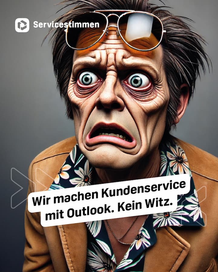Verzweifelter Kundenservice-Mitarbeiter: ‚Mit Outlook?!‘