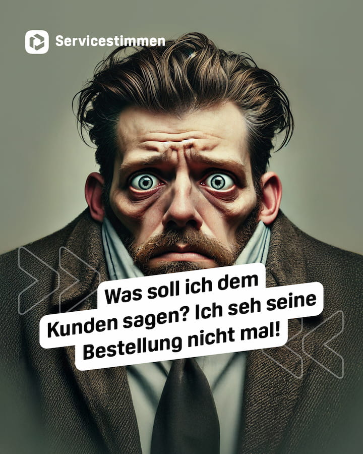Gestresster Kundenberater: ‚Ich seh seine Bestellung nicht mal!